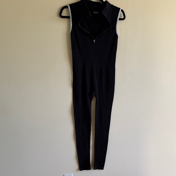 Wilfred Pants - Wilfred Black Sleeveless Zip-Front Jumpsuit